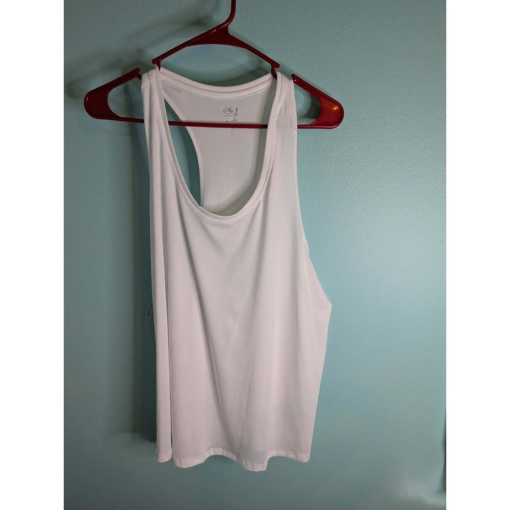 Athletic Works Womens XL 16-18 White Racerback Performance Tank Top